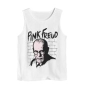 Pink Freud Dark Side Of Your Mom Parody Tanktop Front White - OtherBrick