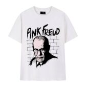 Pink Freud Dark Side Of Your Mom Parody Tshirt Front White - OtherBrick