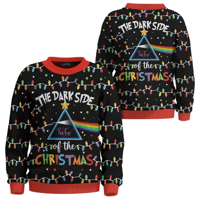 The Dark Side Of The Christmas Bulb - Pink Floyd Ugly Christmas Sweater