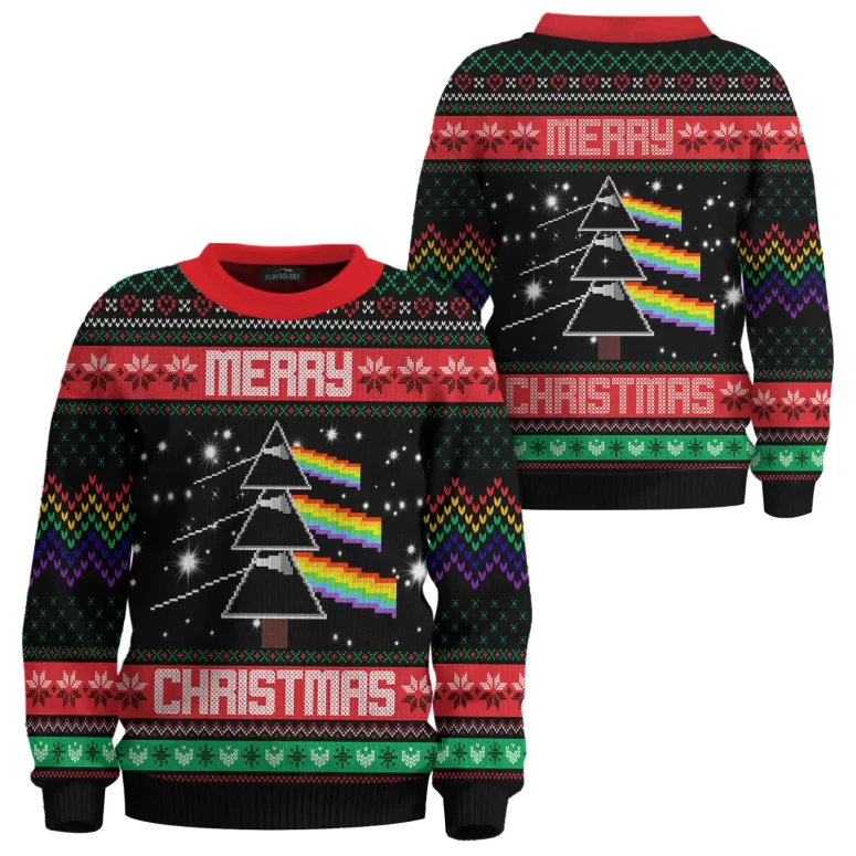 The Dark Side Of Xmas Tree - Pink Floyd Ugly Christmas Sweater