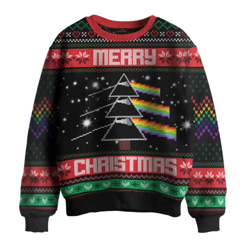 The Dark Side Of Xmas Tree - Pink Floyd Ugly Christmas Sweater