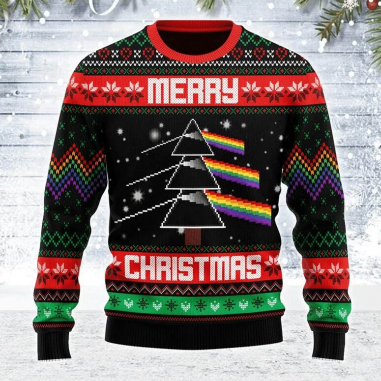 The Dark Side Of Xmas Tree - Pink Floyd Ugly Christmas Sweater