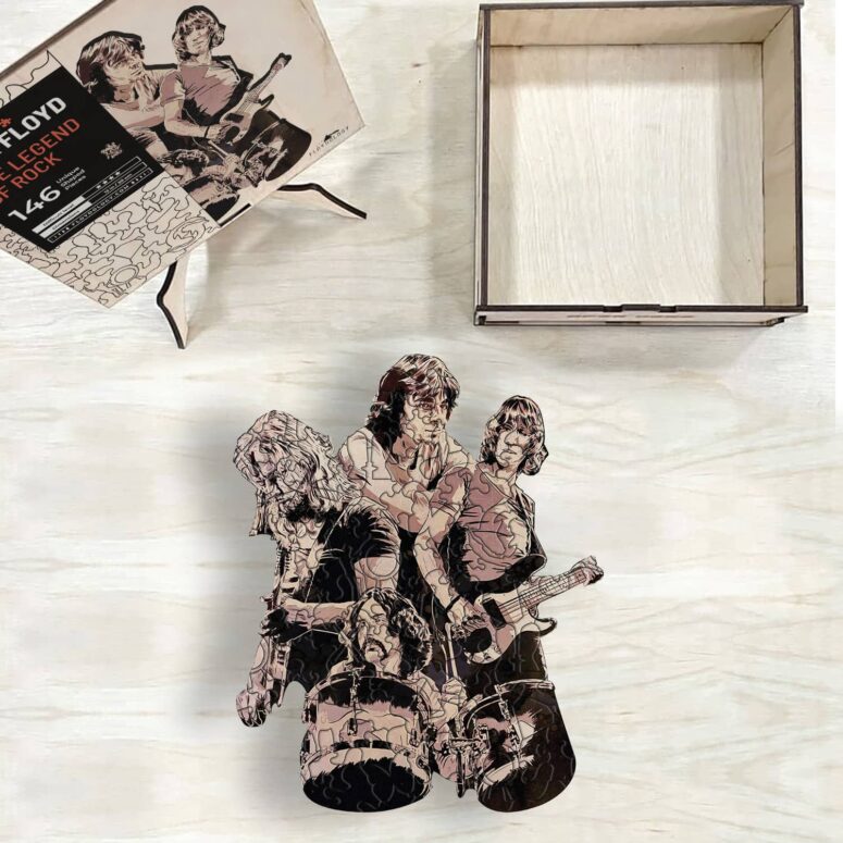 The Legend Of Rock - Pink Floyd Wooden Album Icon Jigsaw Puzzle
