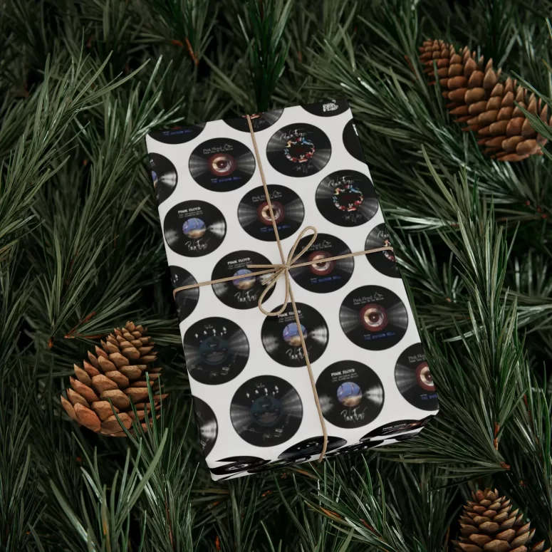 Vinyl Record Collage - Pink Floyd Wrapping Paper Vinyl Record Collage - Pink Floyd Wrapping Paper