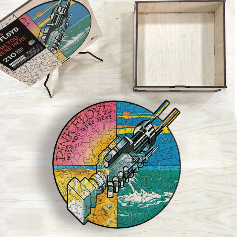 Wish You Were Here - Pink Floyd Wooden Album Icon Jigsaw Puzzle