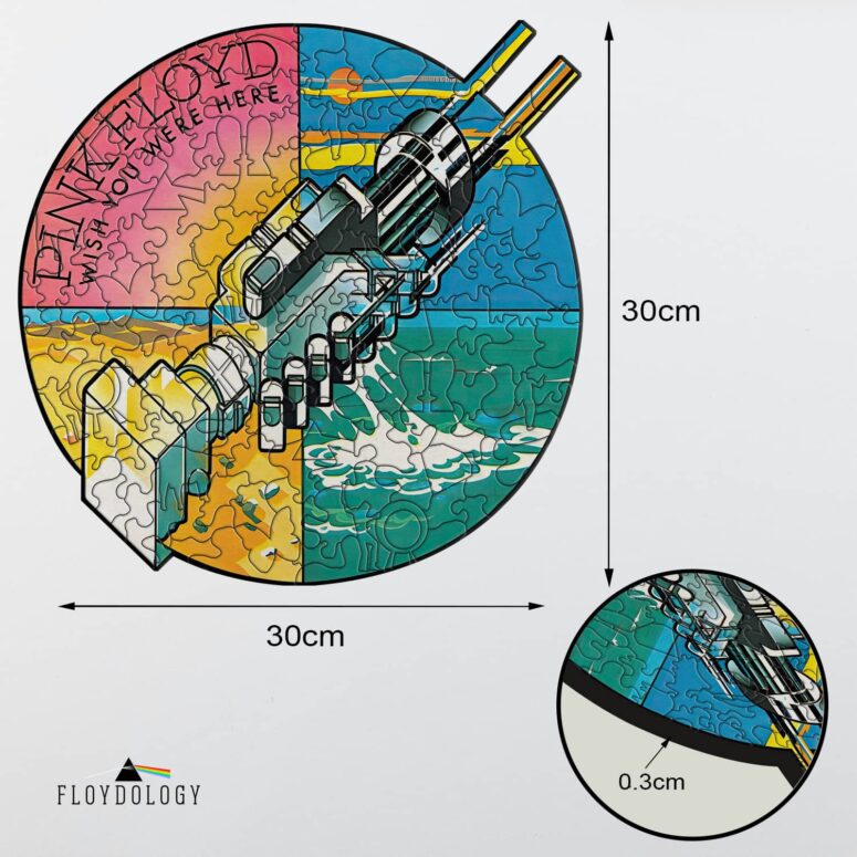 Wish You Were Here - Pink Floyd Wooden Album Icon Jigsaw Puzzle
