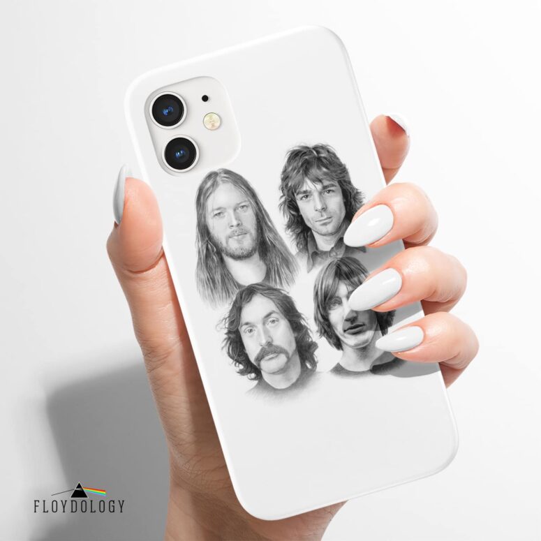 Band Portrait Drawing Art - Pink Floyd Phone Case