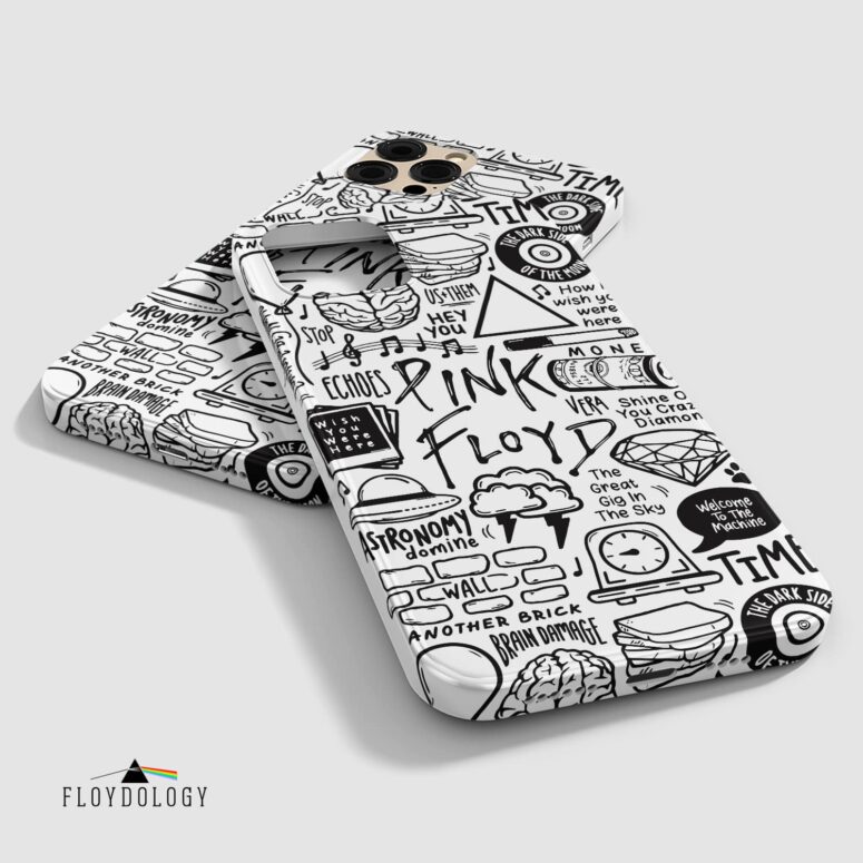 Album Doodle Collage - Pink Floyd Phone Case