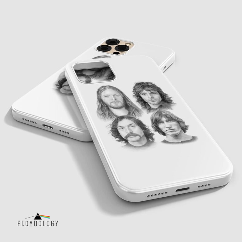 Band Portrait Drawing Art - Pink Floyd Phone Case