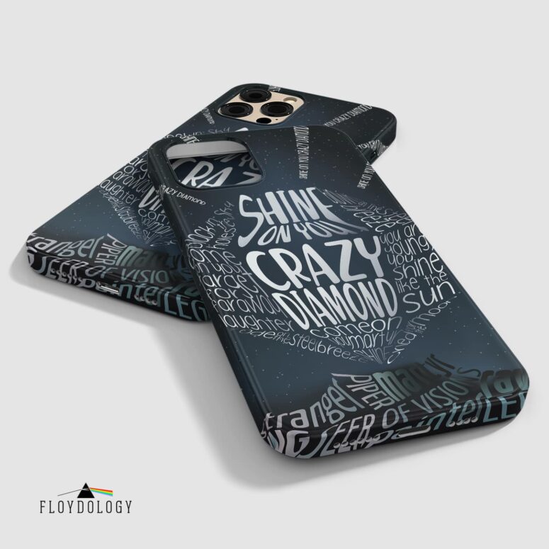 Caligrama Shine On You Crazy Diamond - Pink Floyd Phone Case Caligrama Shine On You Crazy Diamond - Pink Floyd Phone Case