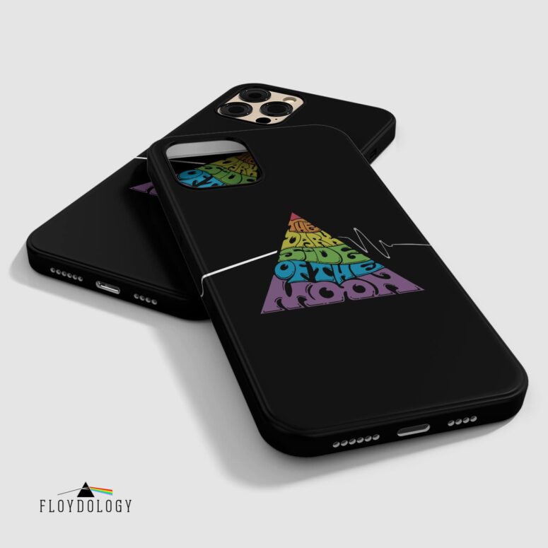 Dark Side Pyramid Typography - Pink Floyd Phone Case Dark Side Pyramid Typography - Pink Floyd Phone Case