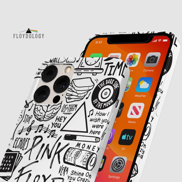 Album Doodle Collage - Pink Floyd Phone Case