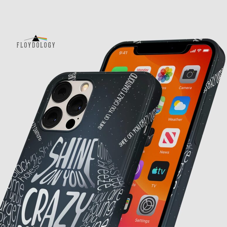 Caligrama Shine On You Crazy Diamond - Pink Floyd Phone Case Caligrama Shine On You Crazy Diamond - Pink Floyd Phone Case