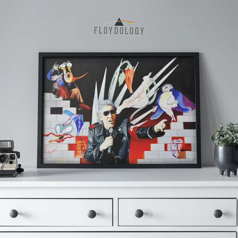 Roger Waters performing The Wall Painting - Pink Floyd Poster
