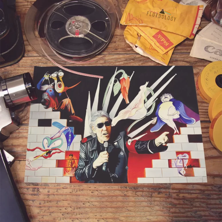 Roger Waters performing The Wall Painting - Pink Floyd Poster