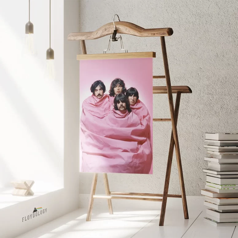Pink Floyd Portrait shrouded in Pink - Pink Floyd Poster Pink Floyd Portrait shrouded in Pink - Pink Floyd Poster