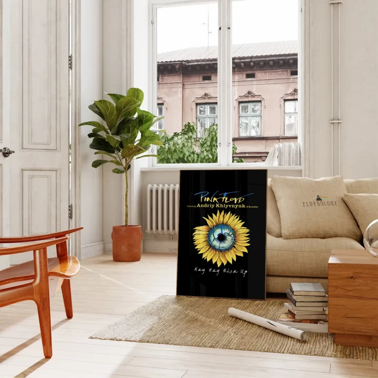 Hey hey Rise up Sunflower Ukraina - Pink Floyd Poster