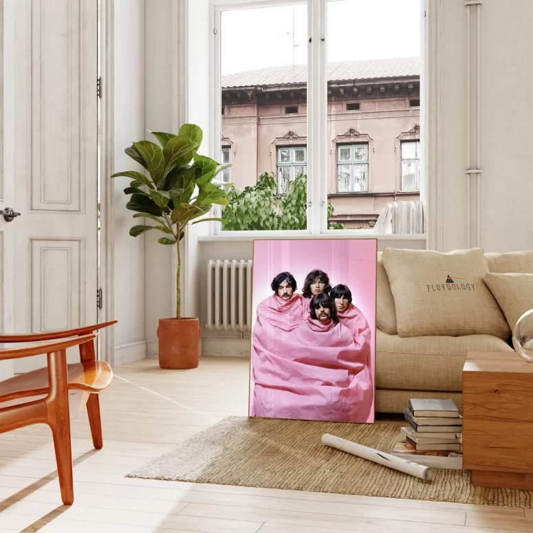 Pink Floyd Portrait shrouded in Pink - Pink Floyd Poster Pink Floyd Portrait shrouded in Pink - Pink Floyd Poster