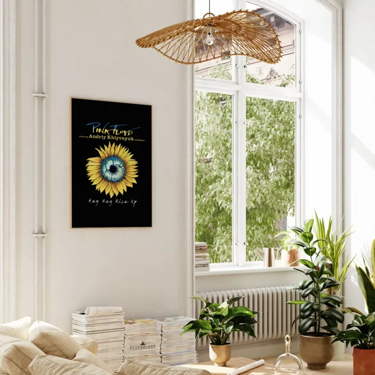 Hey hey Rise up Sunflower Ukraina - Pink Floyd Poster