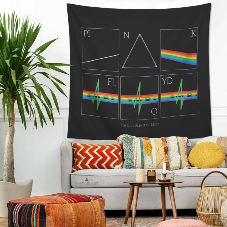 Dark Side Of The Moon 50th Prism Heart Beat Pink Floyd Tapestry Dark Side Of The Moon 50th Prism Heart Beat Pink Floyd Tapestry