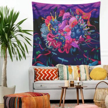High Hopes Trippy Ilustration Pink Floyd Tapestry