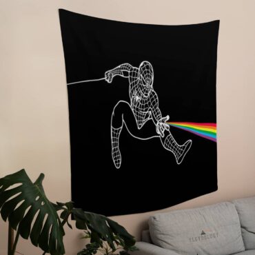Dark Side Of Spiderman Pink Floyd Tapestry