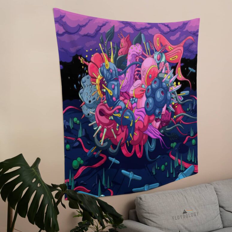 High Hopes Trippy Ilustration Pink Floyd Tapestry