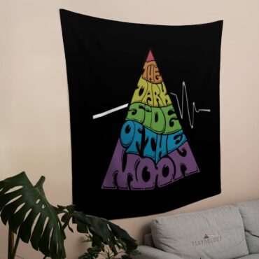 Pink Floyd Dark Side Pyramid Typography Tapestry Pink Floyd Dark Side Pyramid Typography Tapestry