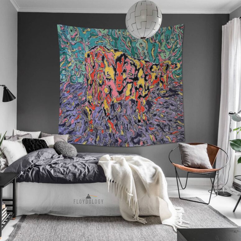 Atom Heart Mother Psychedelic Painting Pink Floyd Tapestry