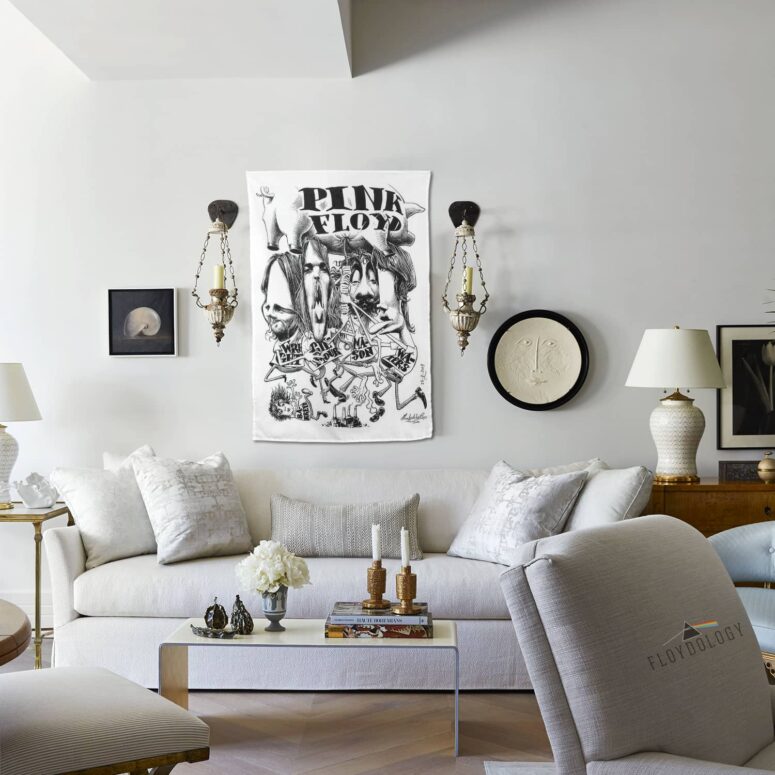 Pink Floyd caricature Drawing Art Tapestry