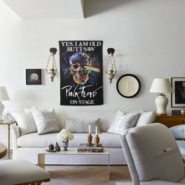 Skull Yes I Am Old But I Saw Pink Floyd On Stage Tapestry Skull Yes I Am Old But I Saw Pink Floyd On Stage Tapestry
