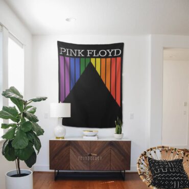 Pink Floyd Prism Washed Pyramid Colorful Tapestry