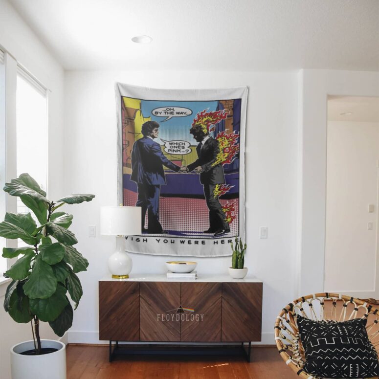Pink Floyd Wish You Were Here WYWH Pop Art Tapestry Pink Floyd Wish You Were Here WYWH Pop Art Tapestry