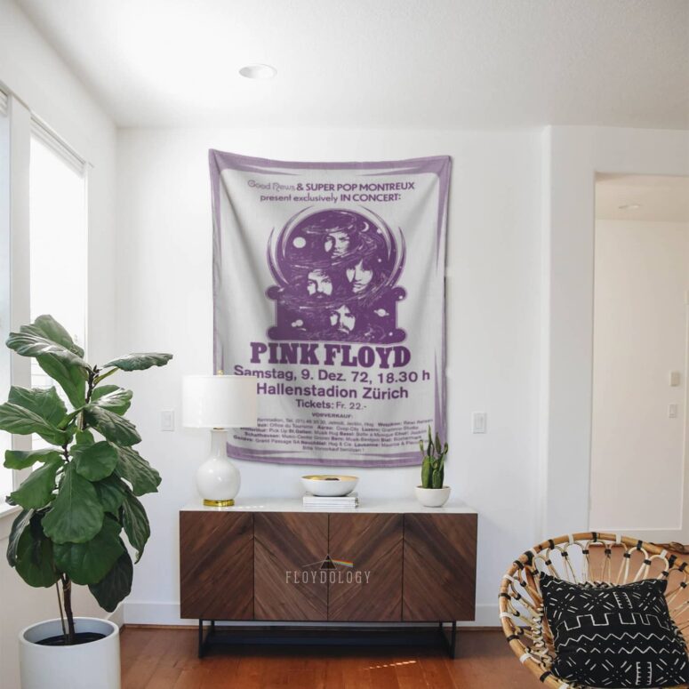 Pink Floyd Zurich 1972 Matrix Vintage Tapestry Pink Floyd Zurich 1972 Matrix Vintage Tapestry