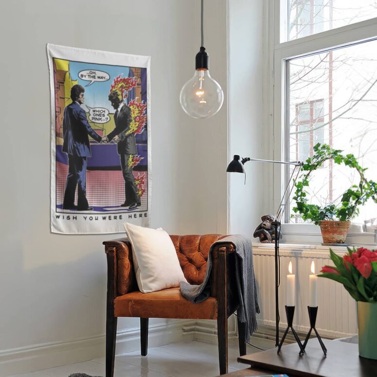 Pink Floyd Wish You Were Here WYWH Pop Art Tapestry Pink Floyd Wish You Were Here WYWH Pop Art Tapestry
