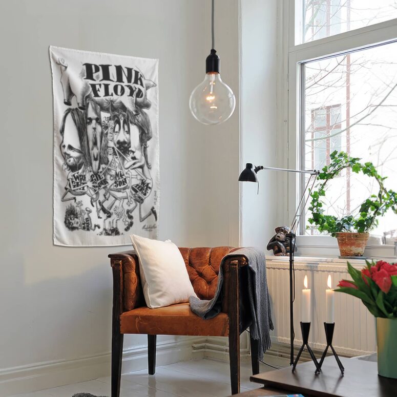 Pink Floyd caricature Drawing Art Tapestry