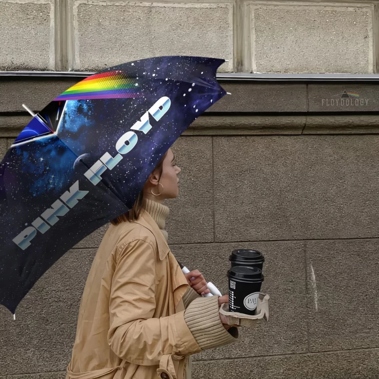 Dark Side Of The Moon Cosmic Prism Rainbow Galaxy - Pink Floyd Umbrella