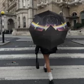 The Dark Side Of The Moon Pyramid Night Sky - Pink Floyd Umbrella