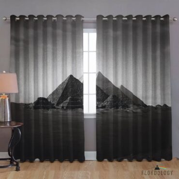 Dark Side Of The Moon Anniversary Pyramids 1973 - Pink Floyd Window Curtains