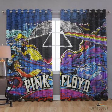 Dark Side Of The Moon The Wall Brick Art - Pink Floyd Window Curtains