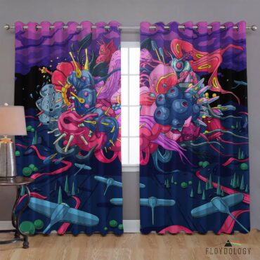 High Hopes Trippy Ilustration - Pink Floyd Window Curtains