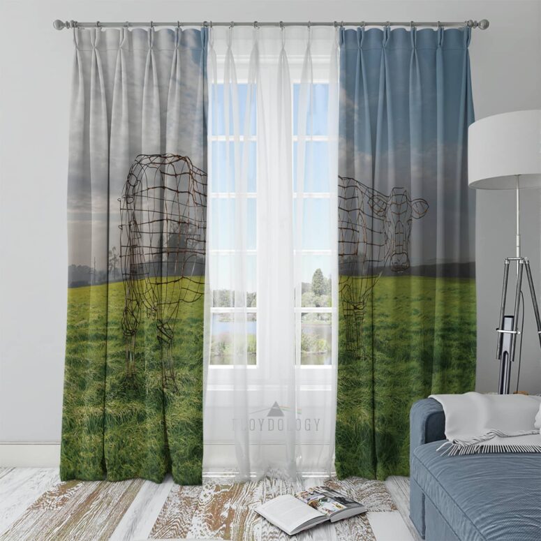 Atom Heart Mother 40th Anniversary Why A Cow - Pink Floyd Window Curtains