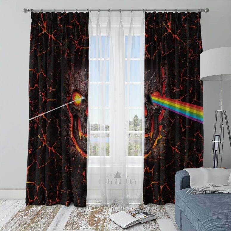 Dark Side Of Skull - Pink Floyd Window Curtains Dark Side Of Skull - Pink Floyd Window Curtains