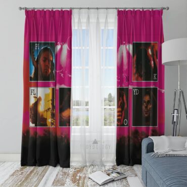 Live Show Memories Tour Digital Art - Pink Floyd Window Curtains