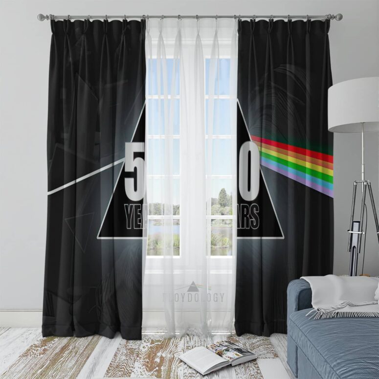 Pink Floyd Dark Side Of The Moon 50 Years - Pink Floyd Window Curtains