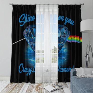 Shine On You Crazy Diamond Pink Floyd - Pink Floyd Window Curtains