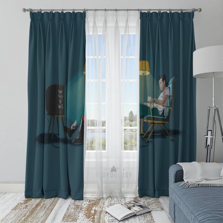 The Wall Movie 1982 Illustration - Pink Floyd Window Curtains The Wall Movie 1982 Illustration - Pink Floyd Window Curtains