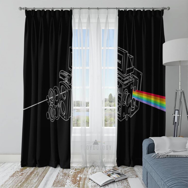 The darkside of the Twin-Lens Reflex - Pink Floyd Window Curtains The darkside of the Twin-Lens Reflex - Pink Floyd Window Curtains