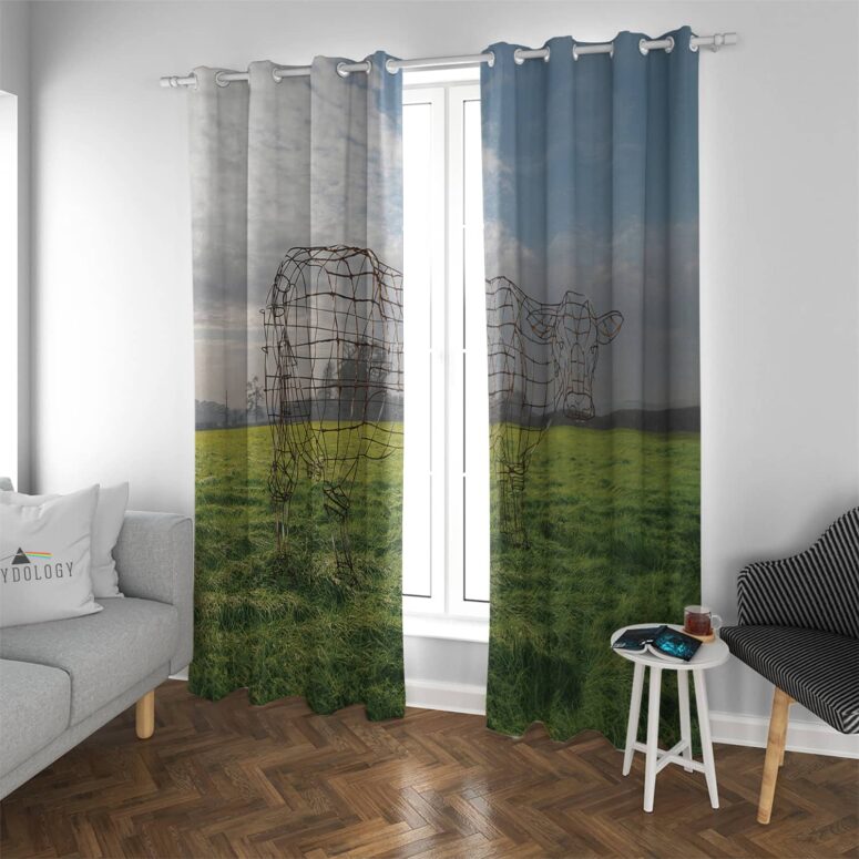 Atom Heart Mother 40th Anniversary Why A Cow - Pink Floyd Window Curtains
