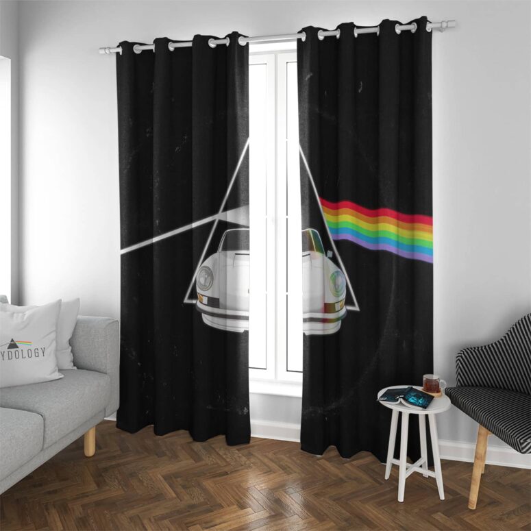 Dark Side Of The Porsche - Pink Floyd Window Curtains